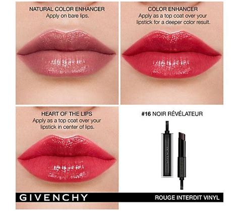 givenchy lipstick rouge interdit 13|Givenchy rouge interdit temptation black.